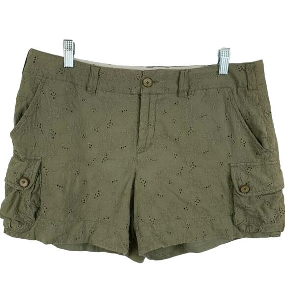 Tapemeasure Women Cargo Shorts Fairy Boho Preppy Cottage Dainty Green Size 10 - Picture 6 of 6